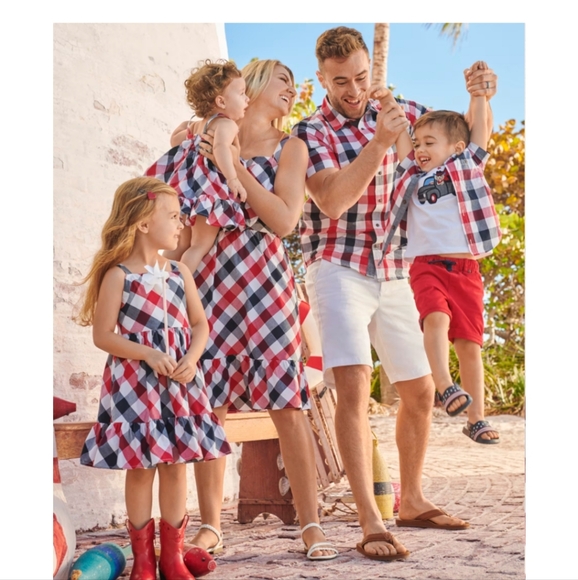 Gymboree American Cutie Plaid Family Set Outfits - Picture 1 of 5
